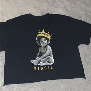 🟢No tortious B.I.G crop top black sz M